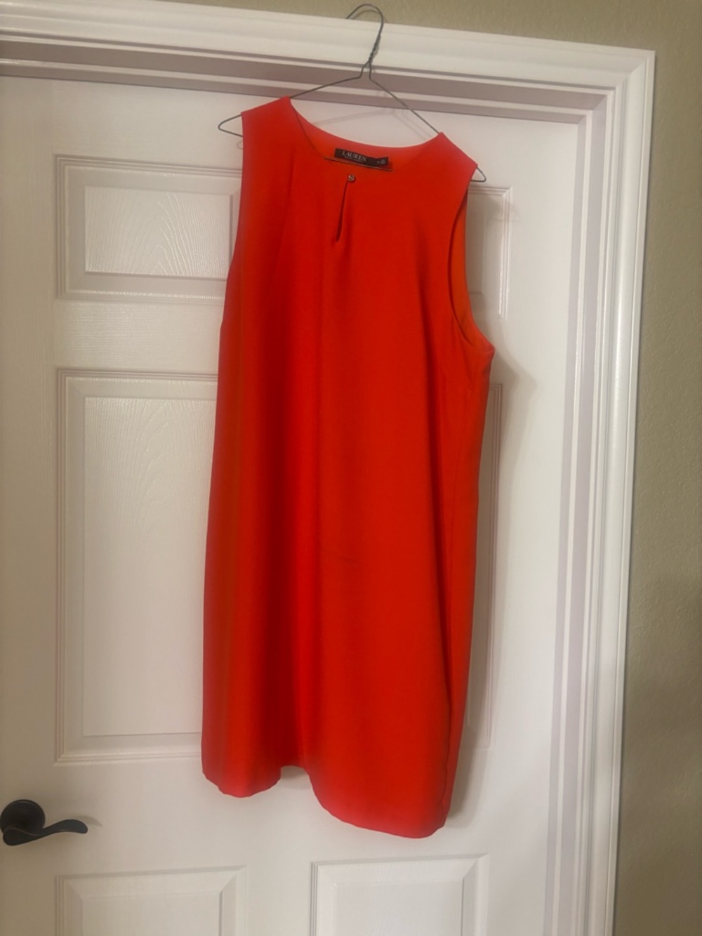 Vibrant Orange, Ralph Lauren Straight Dress.